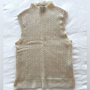 Cashmere Cable Turtleneck Top